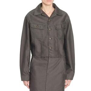 Maison Margiela Denim Cropped Jacket in Carbon 36 XS